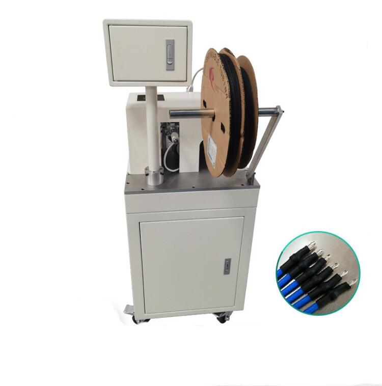 湖南熱縮管在線式打印烘烤印字機(jī)文忠全自動電腦控制，在線編輯自動打印熱縮管標(biāo)簽